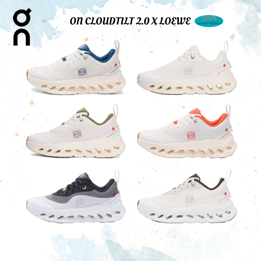 💙ของแท้ 100%💙On Cloudtilt 2.0 x LOEWE รองเท้าผู้ชายและผู้หญิง Sneakers