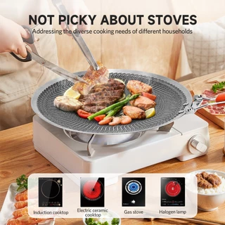 SUPVIBE กระทะปิ้งย่าง 316 สแตนเลส กระทะย่างรังผึ้ง ถาดปิ้งย่างสไตล์เกาหลี BBQ จานบาร์บีคิว ถาดอบมัลติฟังก์ชั่น
