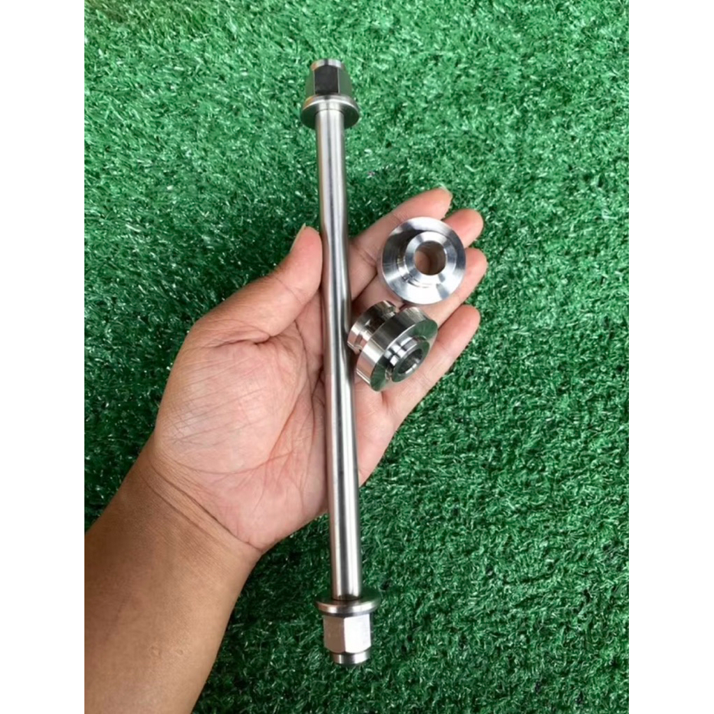 แกนล้อหน้าเลส + บูทล้อหน้าเลส HONDA Lead125 แกนล้อเลส หัว สนาม&บูทล้อ ฮอนด้าหรีด