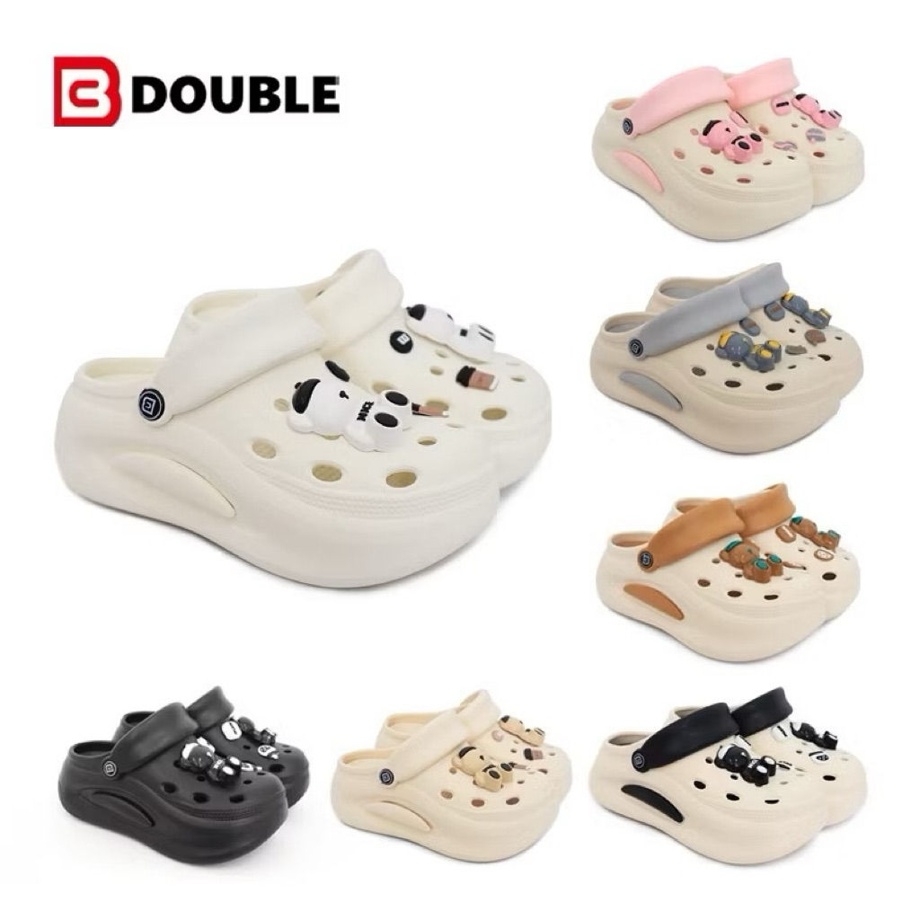 รองเท้าหัวโต Bb Double  (บีบี ดับเบิ้ล)  พื้น หนา นุ่ม สูง7ซมรุ่น 738