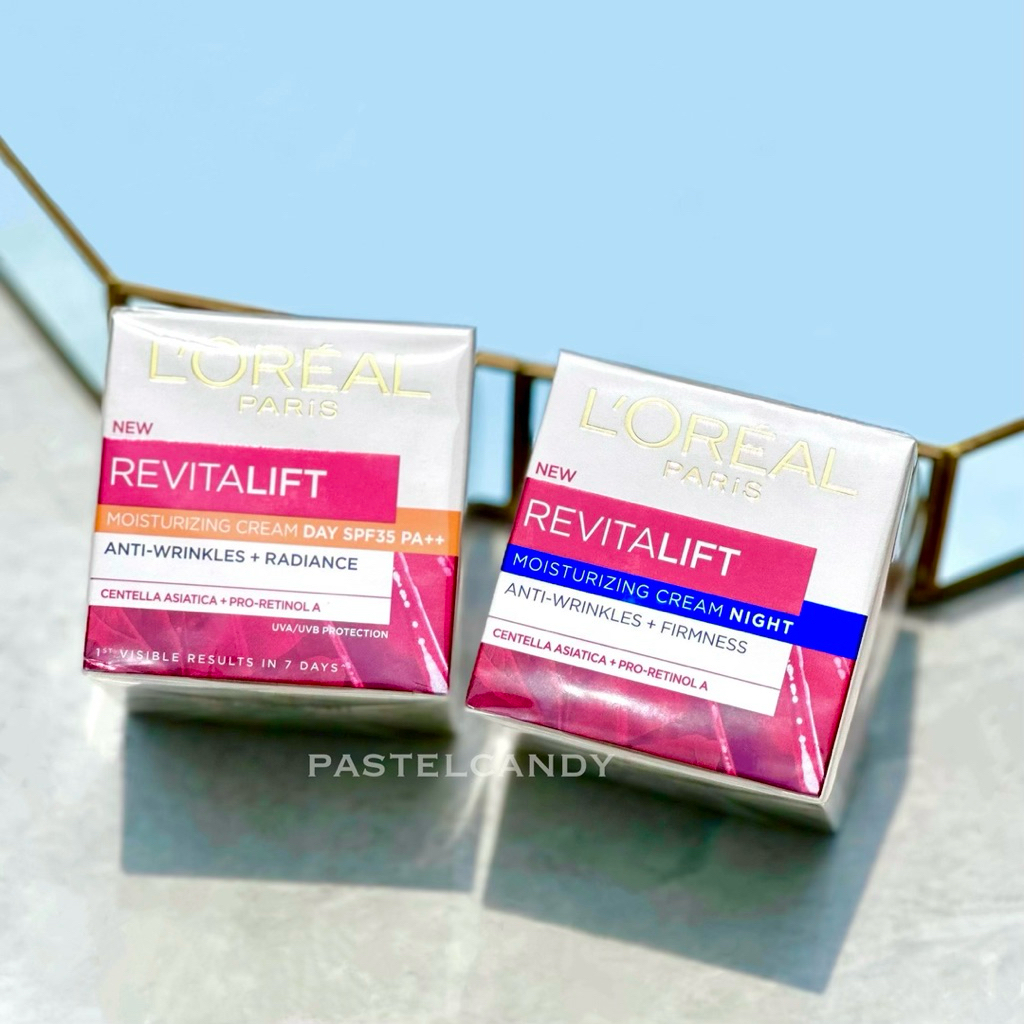 ฉลากไทย🔥แท้💯% LOreal Paris ลอรีอัลปารีส รีไวทัลลิฟท์ เดย์ครีม ไนท์ครีม 50ml Revitalift ลดริ้วรอย มอย