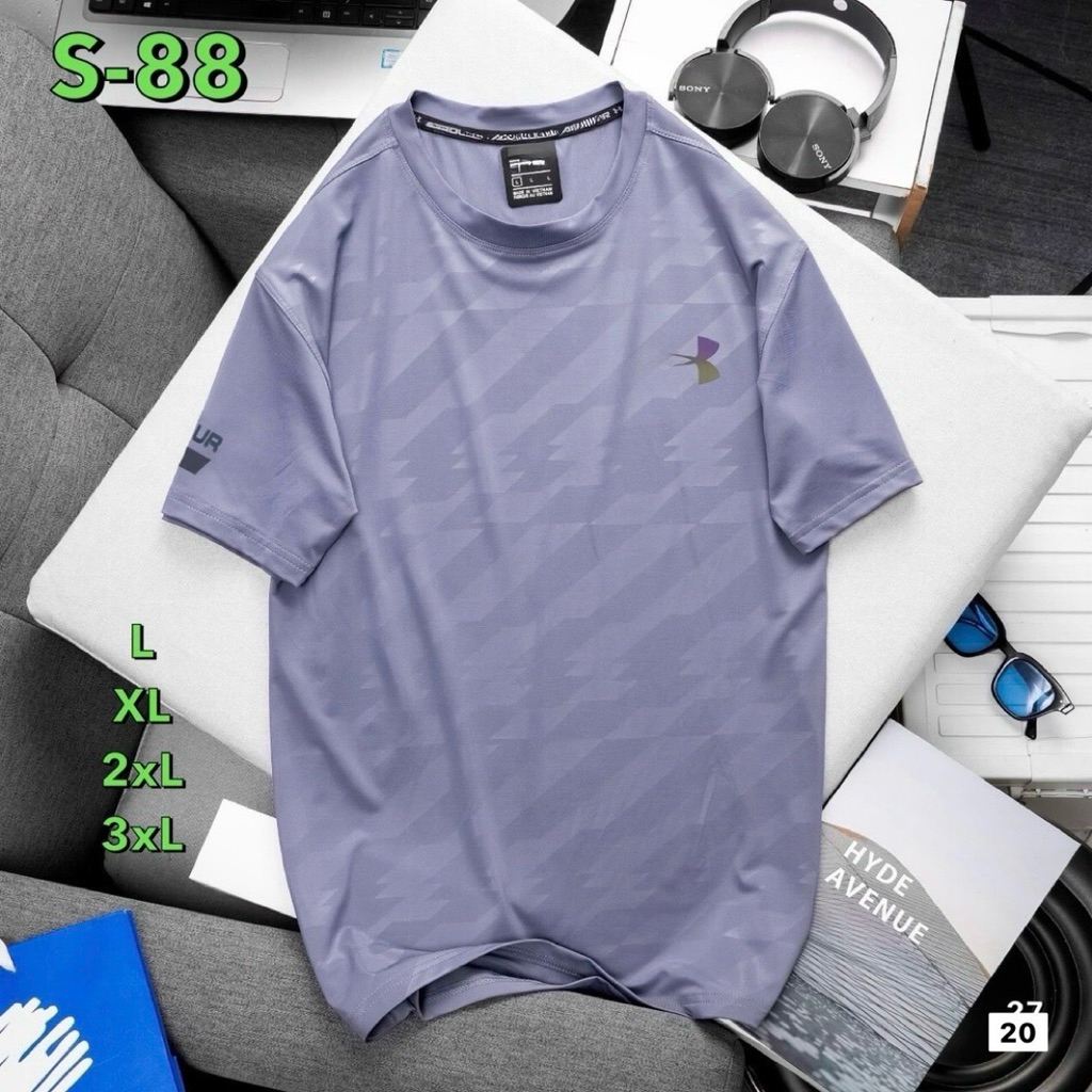 เสื้อกีฬาผู้ชาย คอกลมแขนสั้น เนื้อผ้าลื่น T Shirt man04 ราคา ถูกที่สุด ดีลบีเคเค แกลเลอรีภาพที่ 4