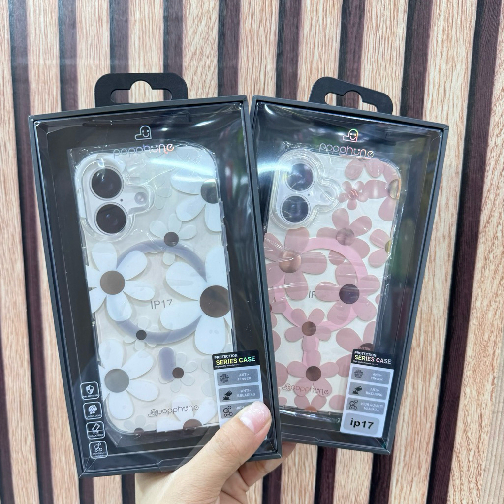 🔥popphone😛เคส ดอกไม้ เคส แม่เหล็ก ชาร์ได้ สำหรับiPhone13 14 15 16 PRO MAX Plus 16pro 16PROMAX 16Plus