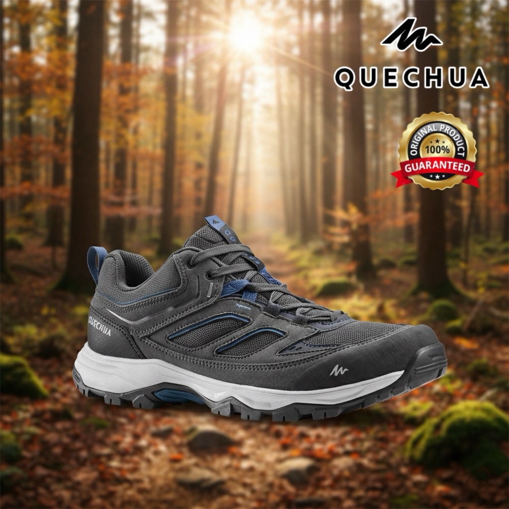รองเท้าเดินป่าสำหรับผู้ชาย “มีไซต์ 40-46“ รุ่น MH100 (สีเทา) QUECHUA