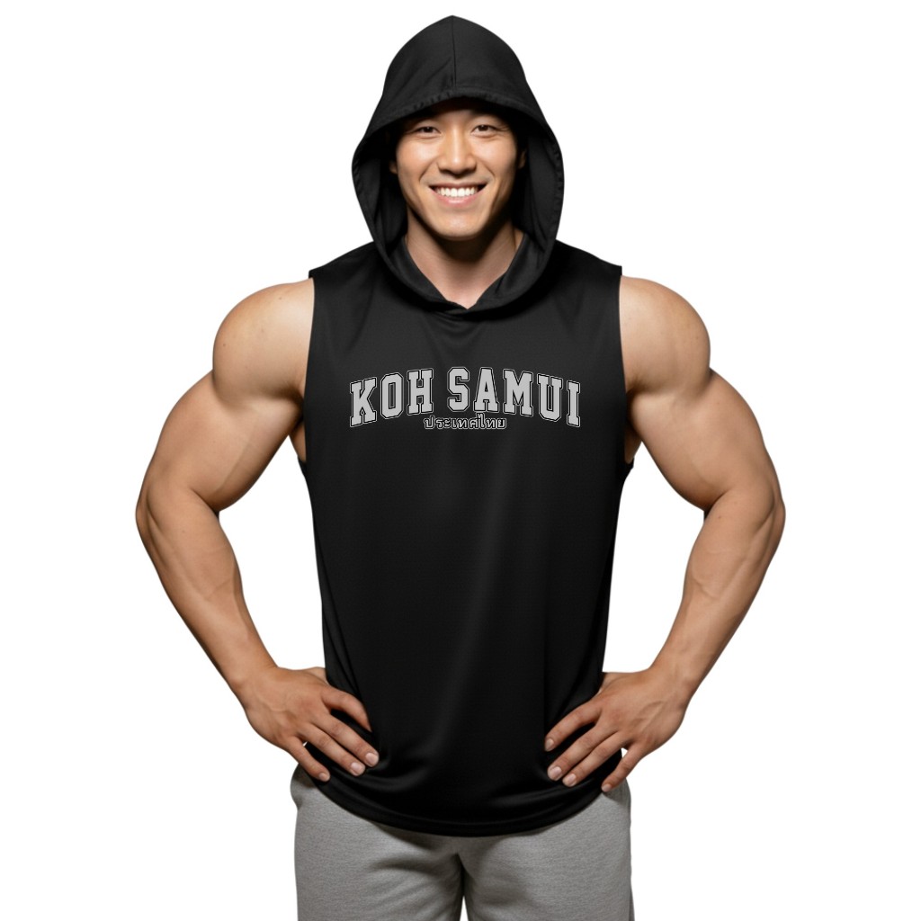 KOH SAMUI เสื้อฮู้ดแขนกุด Sleeveless Hoodies