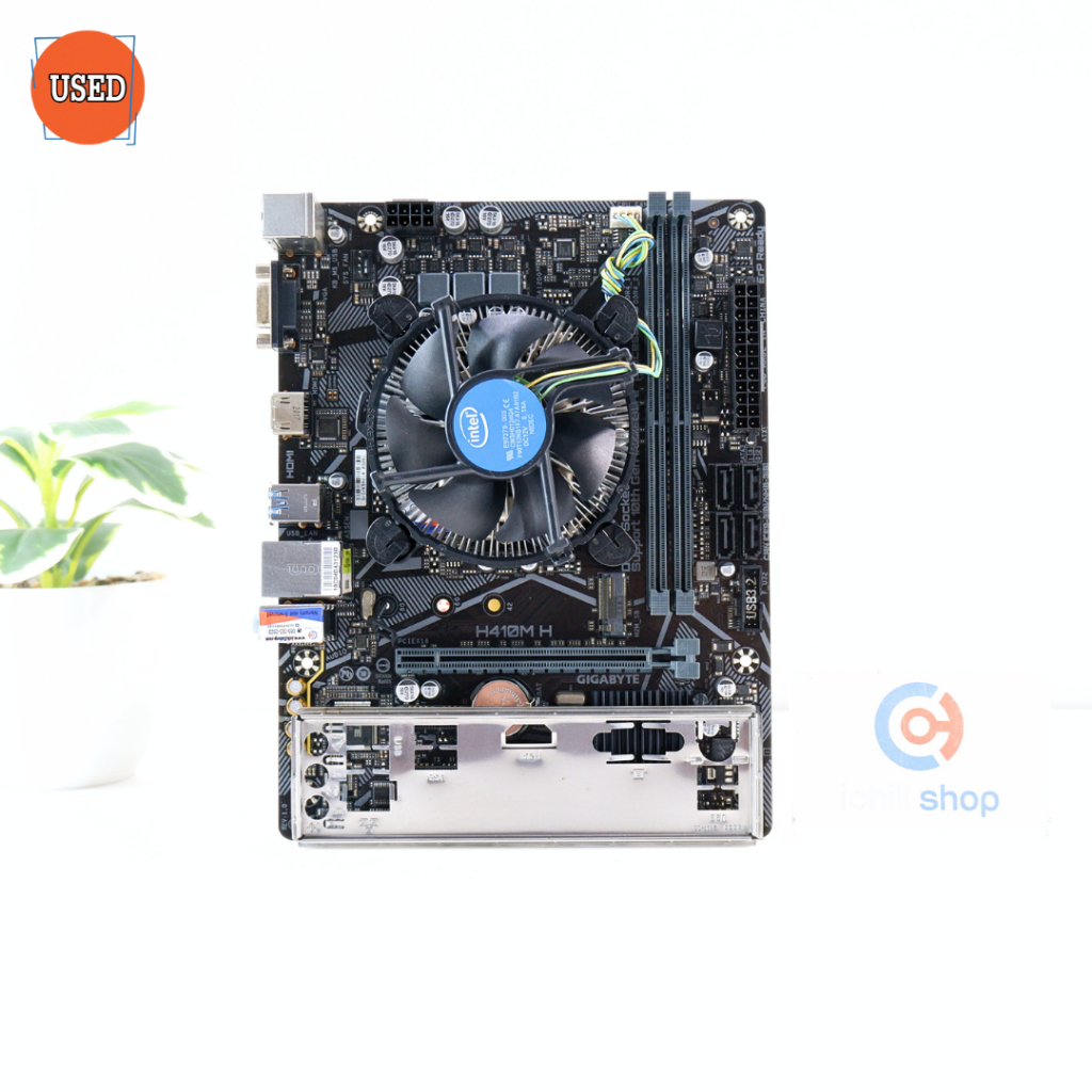 ชุดซีพียูพร้อมเมนบอร์ด CPU: INTEL CORE I3-10100 + MB: GIGABYTE H410M H P16535