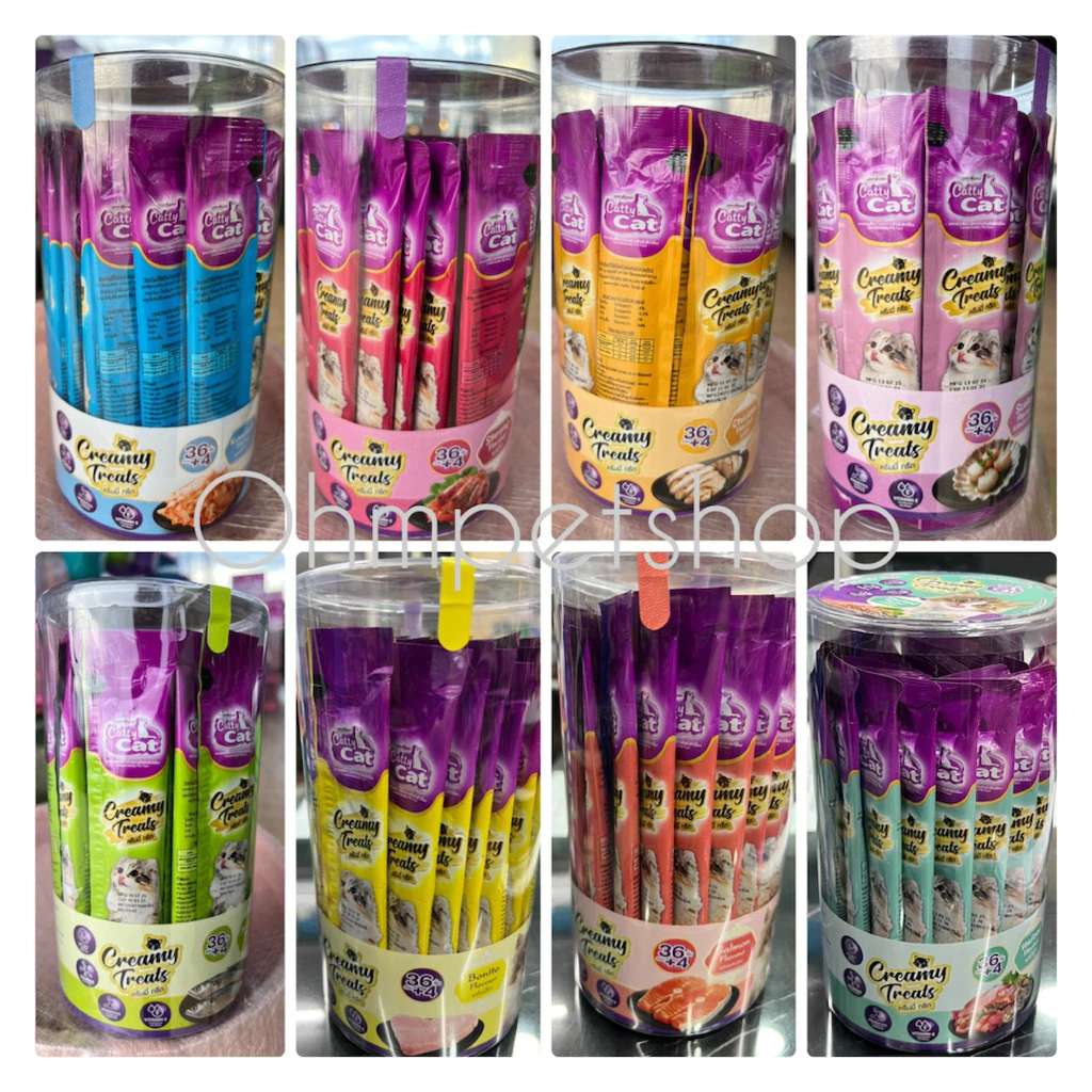 [กระปุก40ซอง] Catty Cat ขนมแมวเลีย 15gx40ซอง