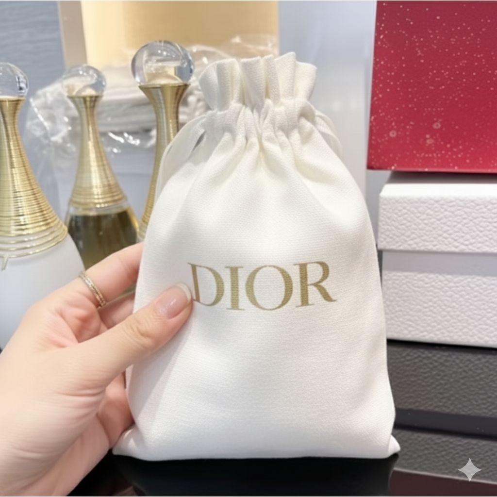 พร้อมส่ง ถุงของขวัญแบรนแท้ ถุงผ้าหูรูด ใส่เครื่องประดับ ใส่เครื่องสำอาง