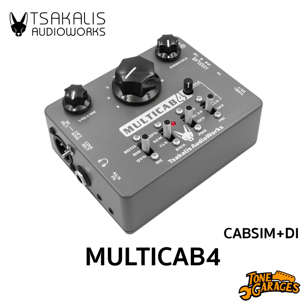 Tsakalis Audioworks Multicab4 Preamp & Cabsim with DI เอฟเฟค กีต้าร์ไฟฟ้า เบสไฟฟ้า จำลองแอมป์ มาพร้อ