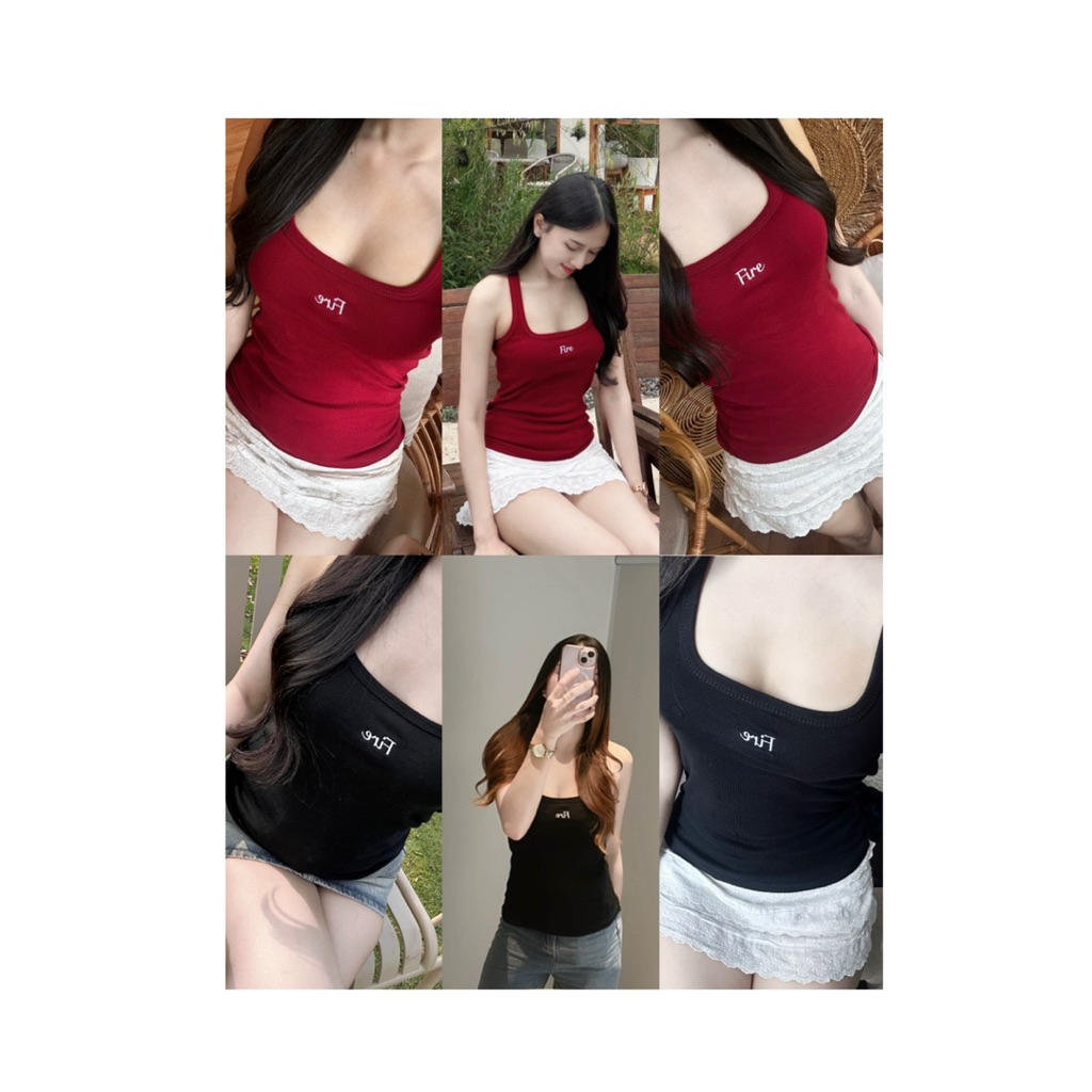 เสื้อกล้ามผู้หญิงงานปักFireตัวยาว - รูปที่ 7