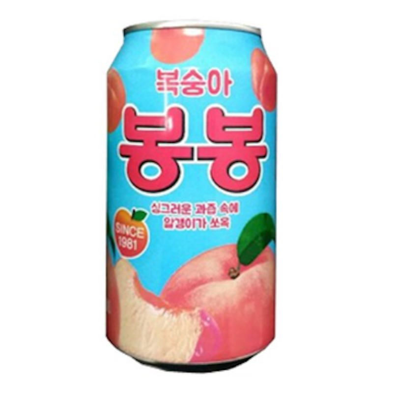 Haitai Bong Bong Peach Juice Drink 340ml / น้ำองุ่นพีช Haitai Bong Bong 340ml / 해태 복숭아 봉봉 340ml