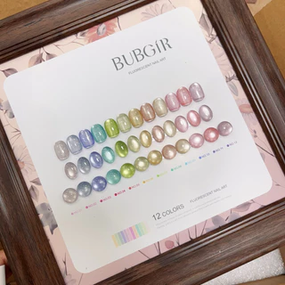 พร้อมส่ง สีเจลแคทอายเนื้อซาติน bubgir 12สี สีเจลแฟลช สีลูกแก้วแคทอาย มี 6 รุ่น สีลูกแก้ว 12 สี แถม ชาร์ทสี