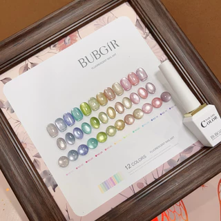 พร้อมส่ง สีเจลแคทอายเนื้อซาติน bubgir 12สี สีเจลแฟลช สีลูกแก้วแคทอาย มี 6 รุ่น สีลูกแก้ว 12 สี แถม ชาร์ทสี