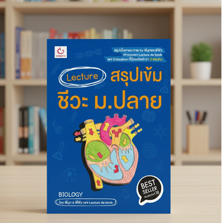 หนังสือ Lecture สรุปเข้มชีวะ ม.ปลาย (ฉบับพิมพ์ใหม่)(Ganbatte)0680
