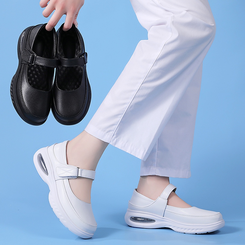 รองเท้าพยาบาลสีขาว สำหรับพยาบาล พนักงานออฟฟิศ สวมใส่เบาสบายเท้า พื้นรองเท้านุ่มมาก  ส่งจากไทยไม่ต้องรอนาน รุ่น2613