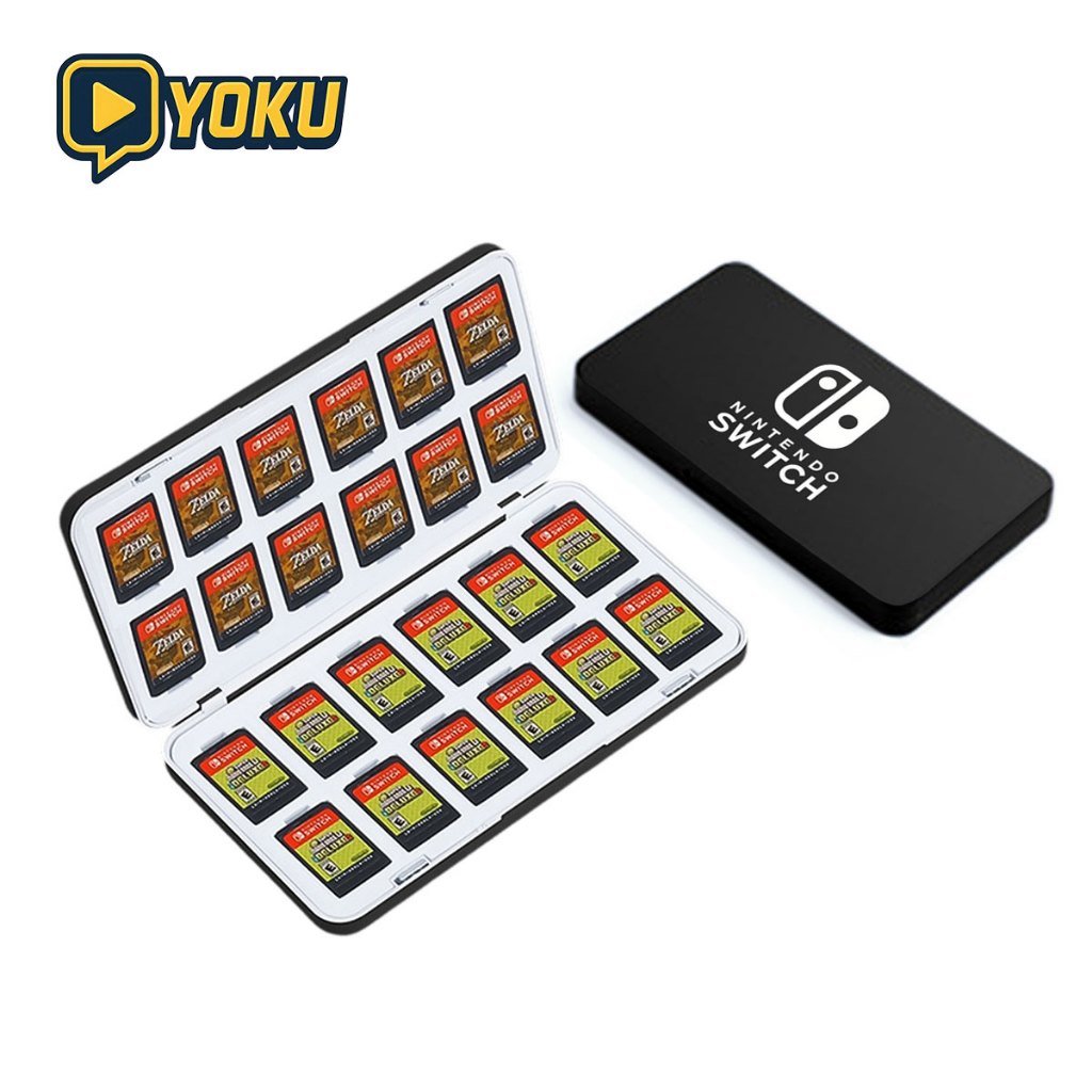 กล่องใส่ตลับเกม Nintendo Switch 2/Switch/OLED กล่องใส่ตลับเกม Switch กล่องใส่ตลับเกม กระเป๋าใส่ตลับเกมแม่เหล็ก