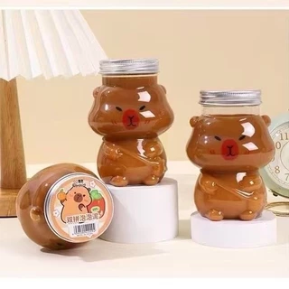 ขวดพลาสติก (PET) คาปิบารา300ml ฝาปิดใส ปากขวดกว้าง ขวดใส่ชา กาแฟ ขวดชาไข่มุก โยเกิร์ต ขวดน้ำผลไม้ เบเกอรี่