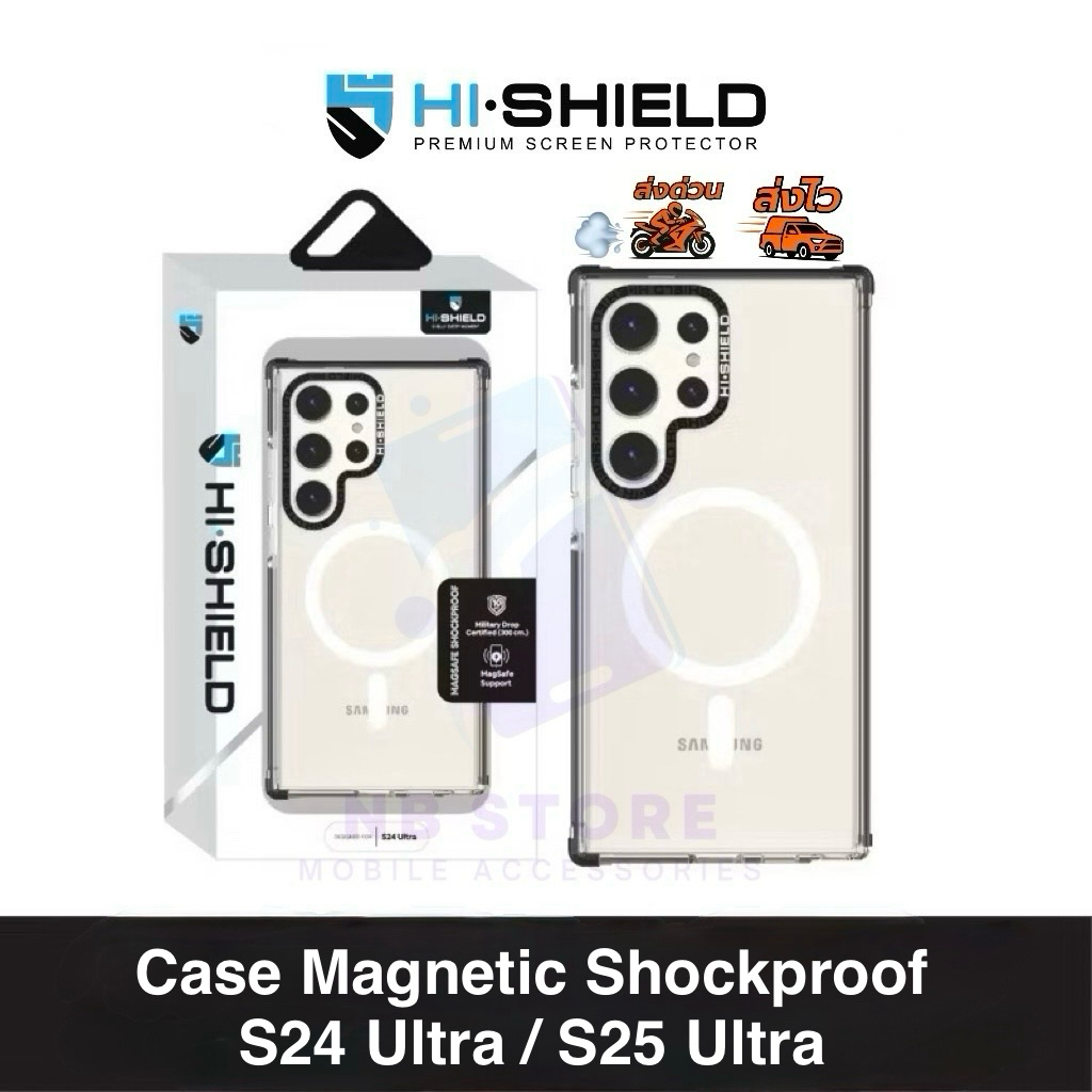 เคสใสขอบหนากันกระแทก Magnetic Hi-Shield Shockproof Case SAMSUNG S Series