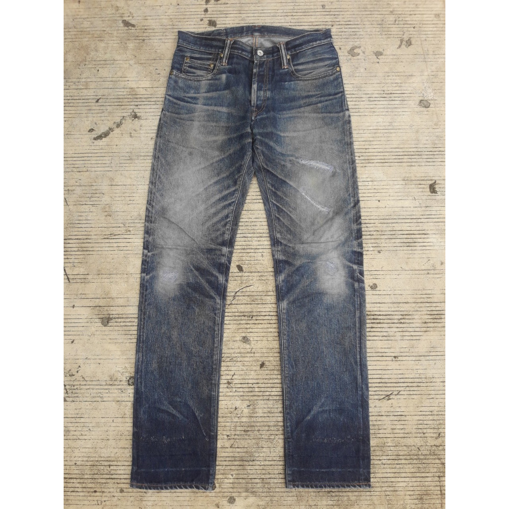 ปรับลง #เอวจริง34 Piger Works ผ้า 17RD – 17 Oz Rugged Denim ยีนส์ทรง5 (ป้าย W34) เฟดสวย ปะมาแล้วแน่น