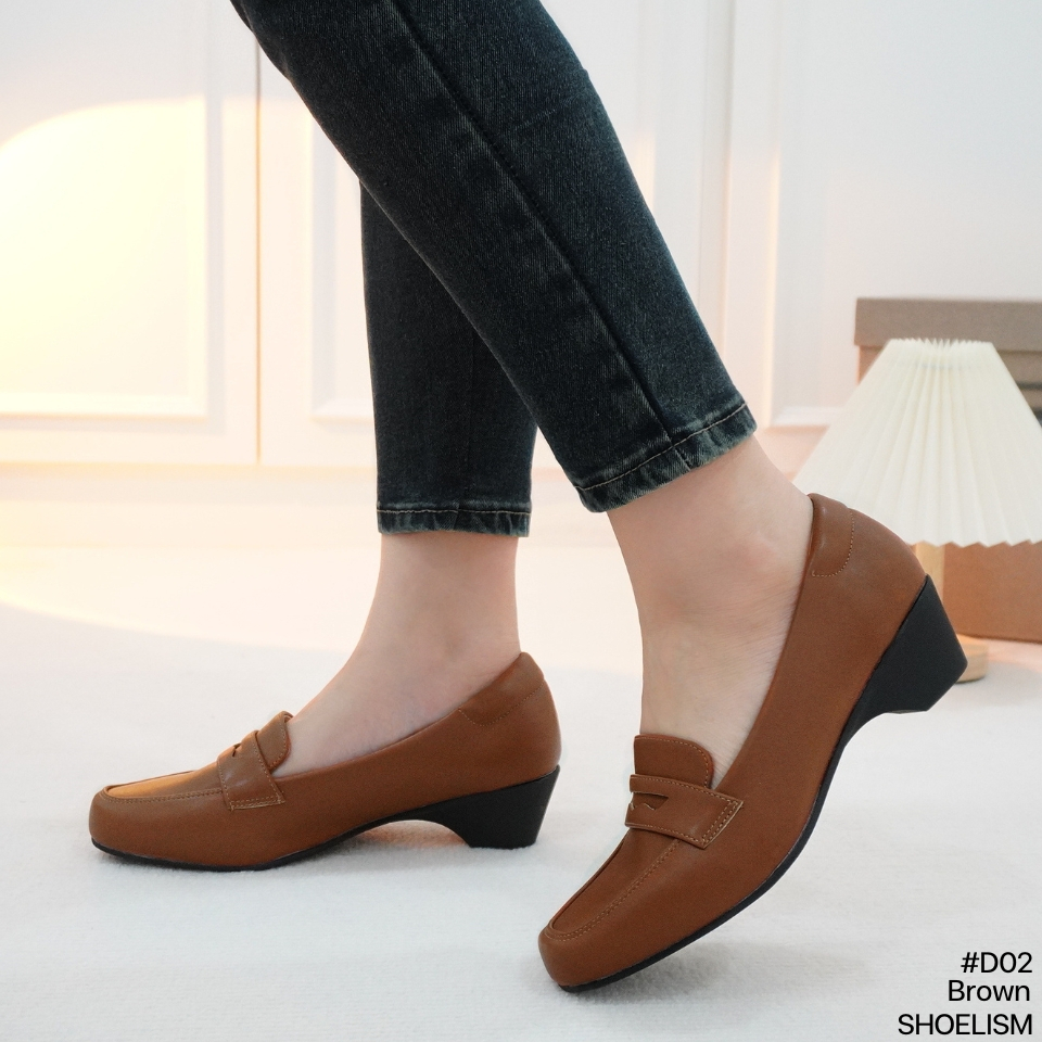 D02 #คัทชูสุขภาพ ทรงโลฟเฟอร์ รุ่นใหม่ล่าสุดจาก SHOELISM ตอบโจทย์สาววัยทำงานที่ต้องการความสุภาพ SHOELISM #รองเท้าผู้หญิง
