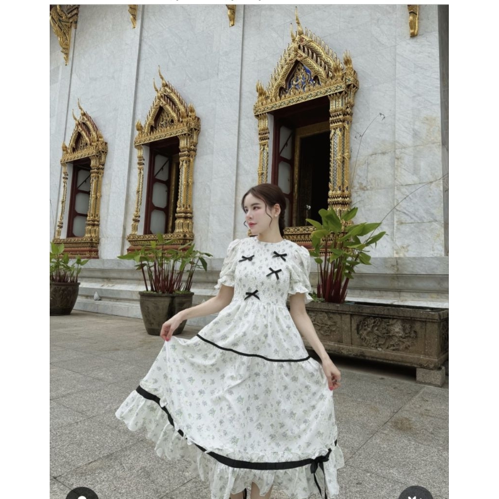 Flat2112 Duchess of Heaven Midi Dress(Freesize)