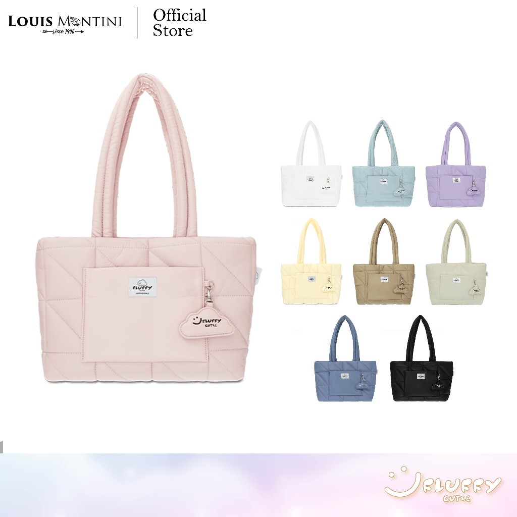 [ส่งด่วนฟรี] Louis Montini (Fluffy) กระเป๋าสะพายข้าง shopping bag กระเป๋าฟองน้ำ FFB04