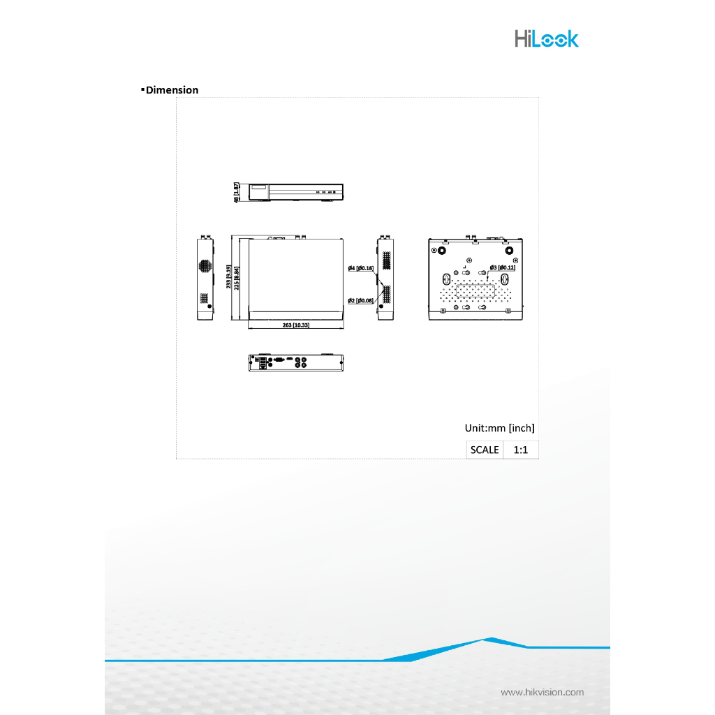 Hilook กล้องวงจรปิด 2MP มีไมค์ในตัว รุ่น DVR-204G-M1(C) + THC-B120-LPS จำนวน 4 ตัว + ชุดอุปกรณ์ - มาแทน THC-B120-C - รูปที่ 7