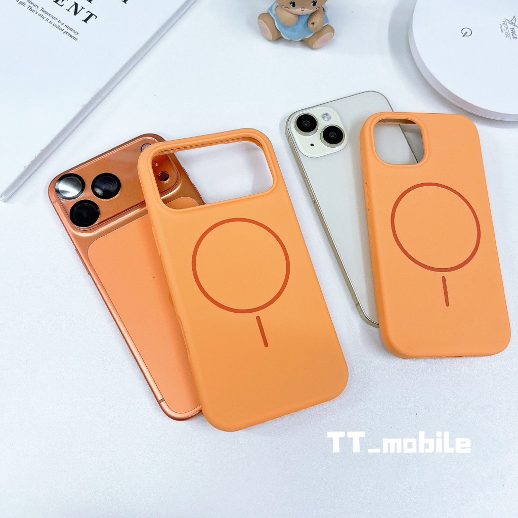 ส่งจากไทย สำหรับ ไอโฟน i17 17air 17promax เคสกำมะหยี่ ชาร์จได้ สีพื้น งานกล่อง เคสนิ่ม ซิลิโคน i16promax i16 13 14 15 รูปที่ 3