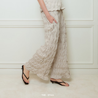 The Still - 007 Cecilia - [Wide leg] Crinkled Pleated Pants …