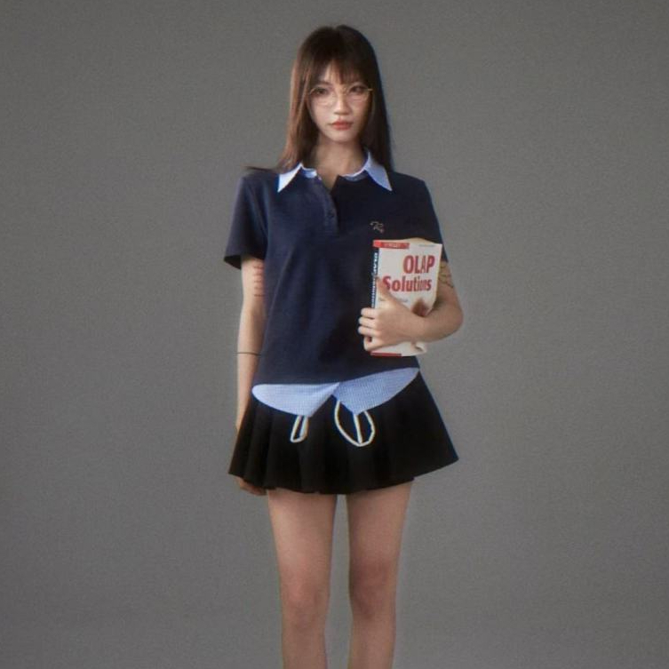 ส่งจากไทยทุกวัน พลัสขนาด แขนสั้นเสื้อยืดผู้หญิง เสื้อแขนสั้น ฤดูร้อนผ้าฝ้ายปิดเอวแสดงผอมด้านบน👚YOUMI รูปที่ 5
