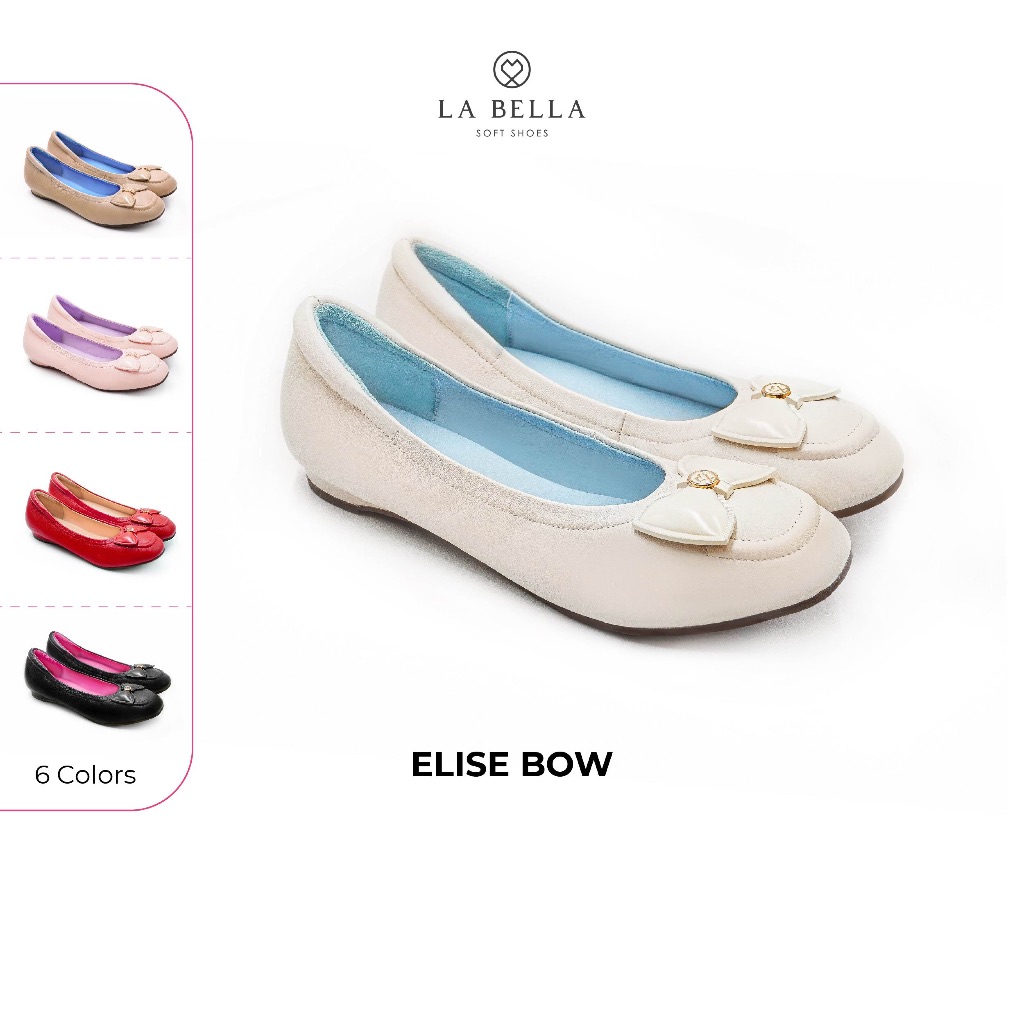 LA BELLA  รองเท้าคัชชูหนังแกะ รุ่น ELISE BOW