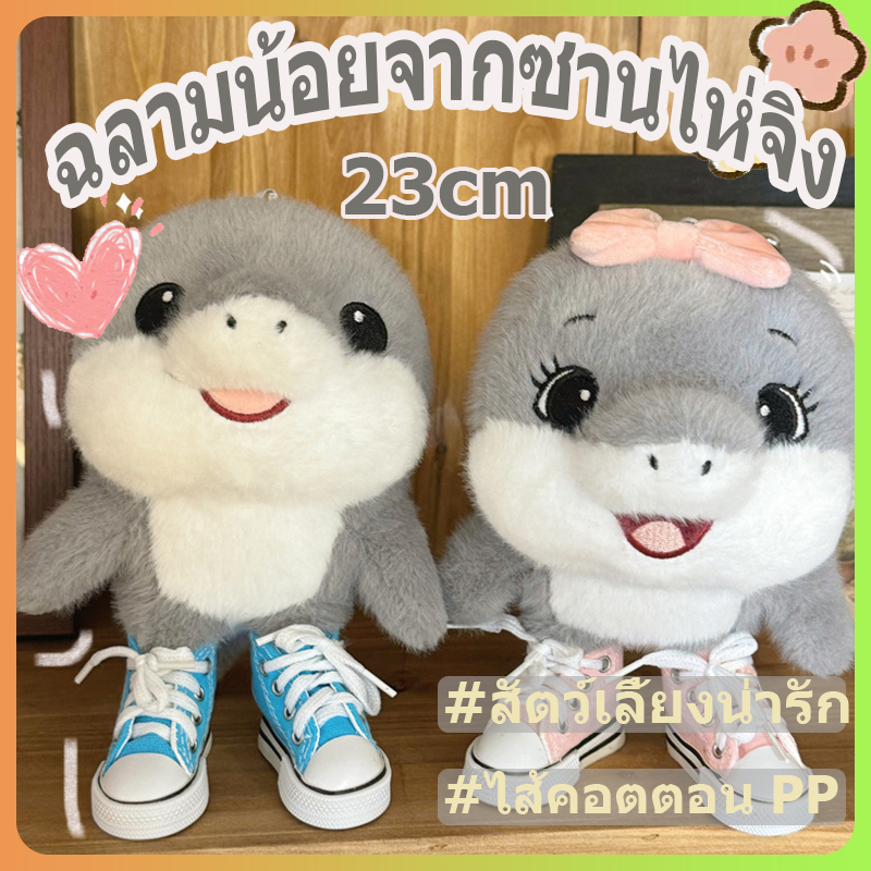 🔥ตุ๊กตาฉลามใส่รองเท้า ขนาด23cm ของเล่นตุ๊กตาฉลามการ์ตูน ตุ๊กตาฉลามแสนสนุก ของขวัญสำหรับชายและหญิง