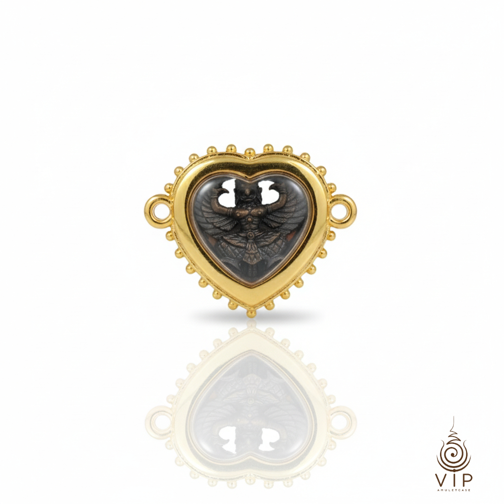 (จัดส่งไว เคลมฟรี) กรอบพระ 2 ห่วง ทรงหัวใจ 💖 | Heart-Shaped Amulet Frame (Double Loop) | 心形双环佛牌框 No.