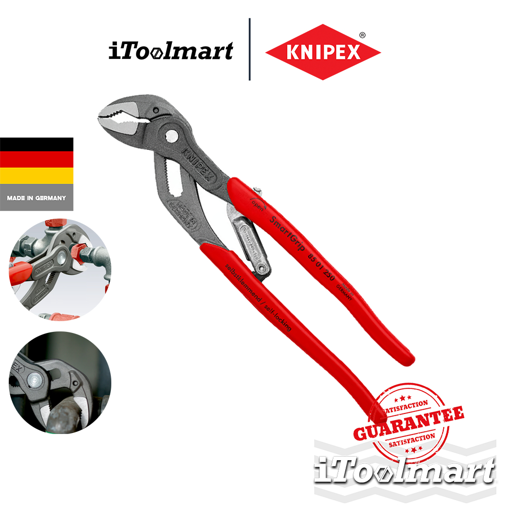 KNIPEX คีมคอม้า คีมปั๊มน้ำ ปรับอัตโนมัติ 85 01 250 SB ขนาด 250 มม.