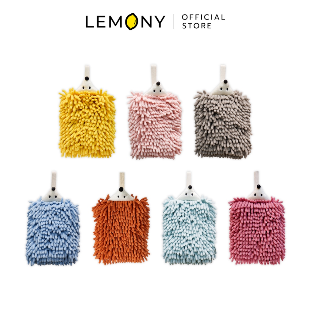 LEMONY ผ้าเช็ดมือ ตุ๊กตาเจ้าเม่นเหลี่ยม สัตว์โลกสุดคิ้วท์