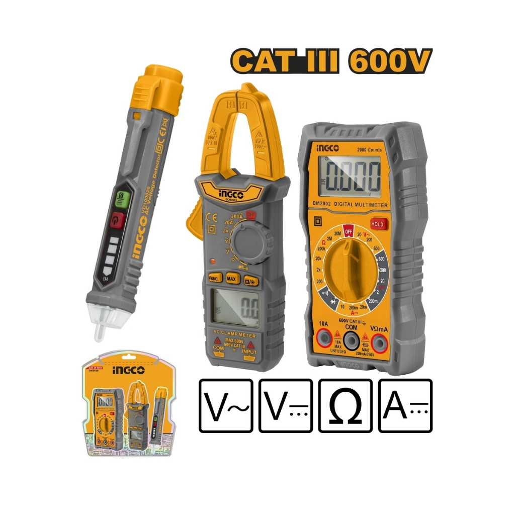 INGCO ชุดเครื่องมือวัดและทดสอบไฟฟ้า 3 ชิ้น No.DM3028