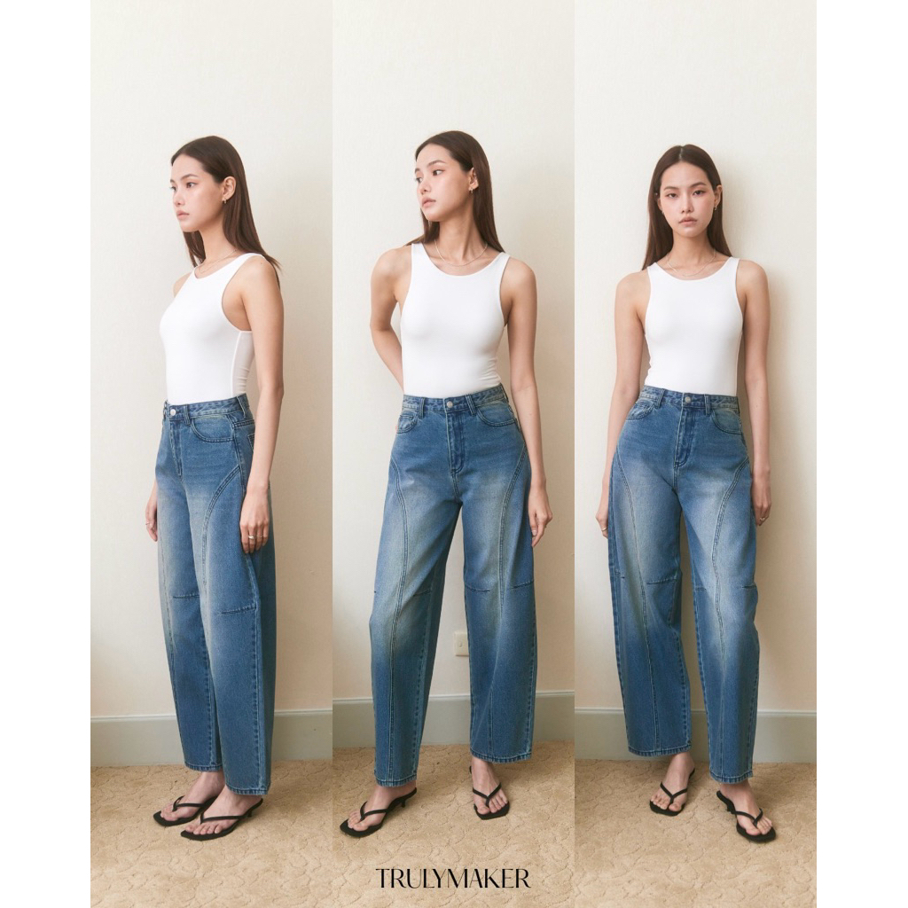 Trulymaker-Curve Club Jeans 12 ยีนส์ทรง barrel