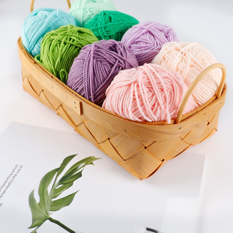 ไหมพรมคอตตอนนม น้ำหนัก 50กรัม / 4Ply Milk cotton yarn สำหรับสร้างรูปแบบเสื้อผ้าที่สวยงาม - รูปที่ 4