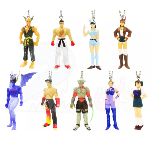 Tekken พวงกุญแจ เทคเคน Figure Vintage Deformed Purple Devil Kazuya Namco Anime Mascot Keychain Japan