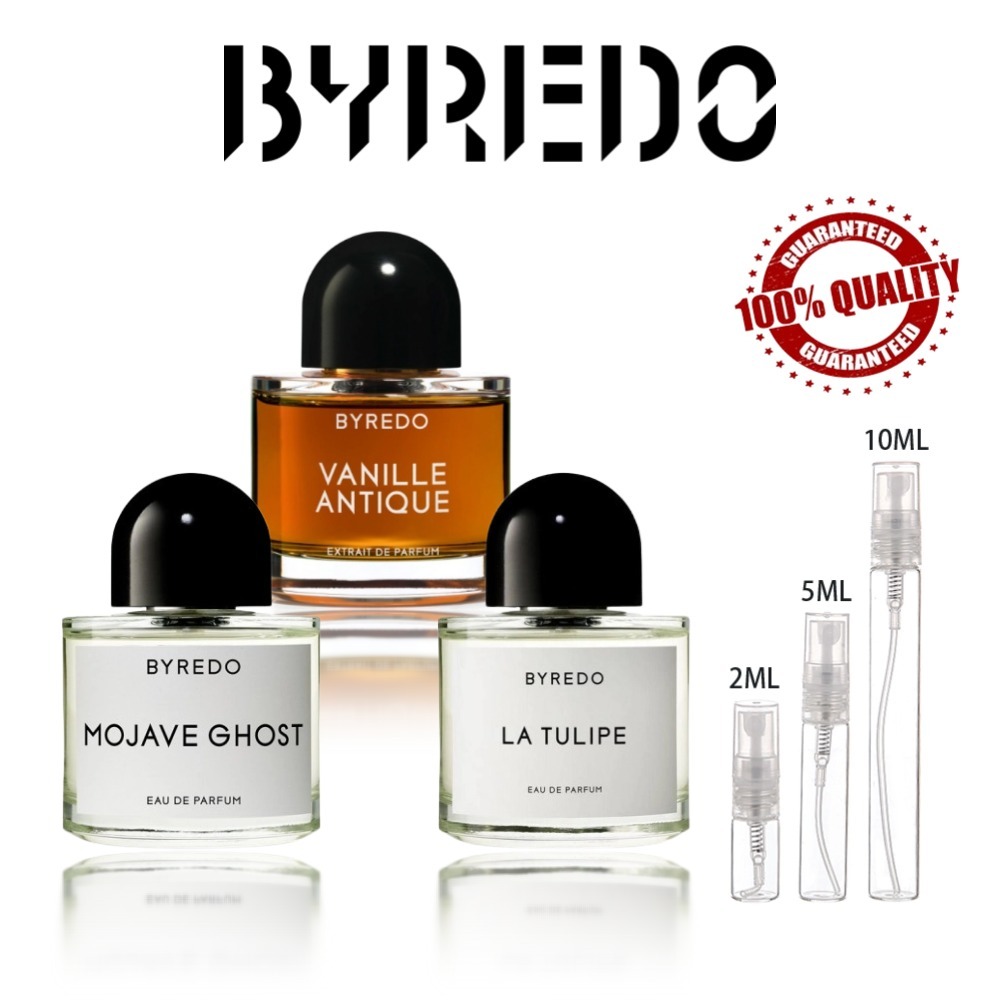 【สินค้าพร้อมส่ง】ของแท้ 💯 Byredo Mojave Ghost & La Tulipe & Vanille Antique EDP 2ml/3ml/5ml/10ml