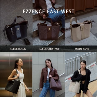 กระเป๋าใส่โน๊ตบุ๊ค laptop 13-14” / iPad มีช่องใส่แก้วน้ำ สายสะพายกว้าง นุ่ม สบาย EZTRA EZZENCE EAST WEST