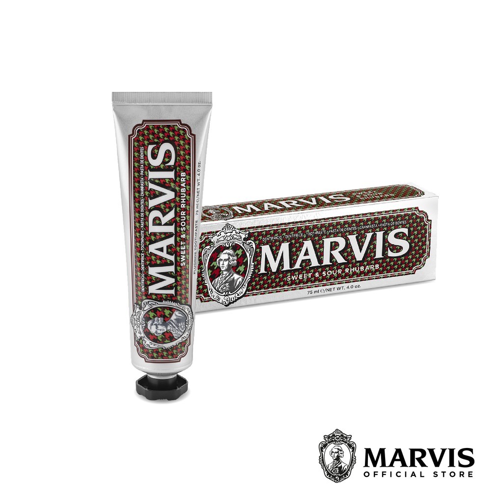 (NEW) Marvis ยาสีฟันมาร์วิส สวีท แอนด์ ซาวร์ รูบาร์บ / Marvis Sweet & Sour Rhubarb 75ml