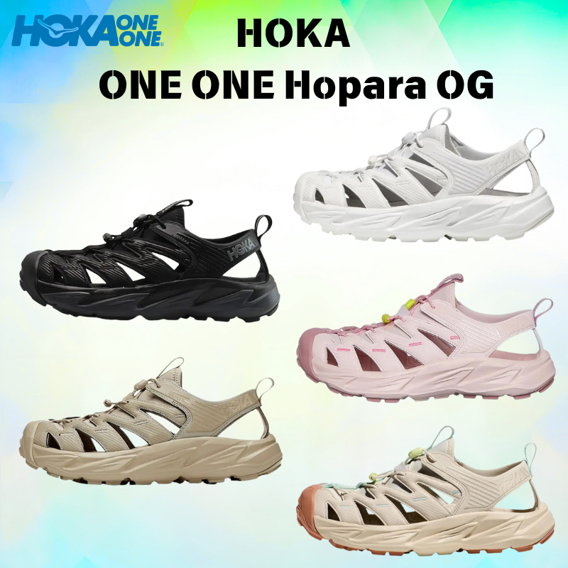 【ของแท้ 100%】HOKA ONE ONE Hopara OG รองเท้าสั่นสะเทือนที่สะดวกสบายรองเท้าสันทนาการชายและหญิงกีฬากลางแจ้ง（3สี）