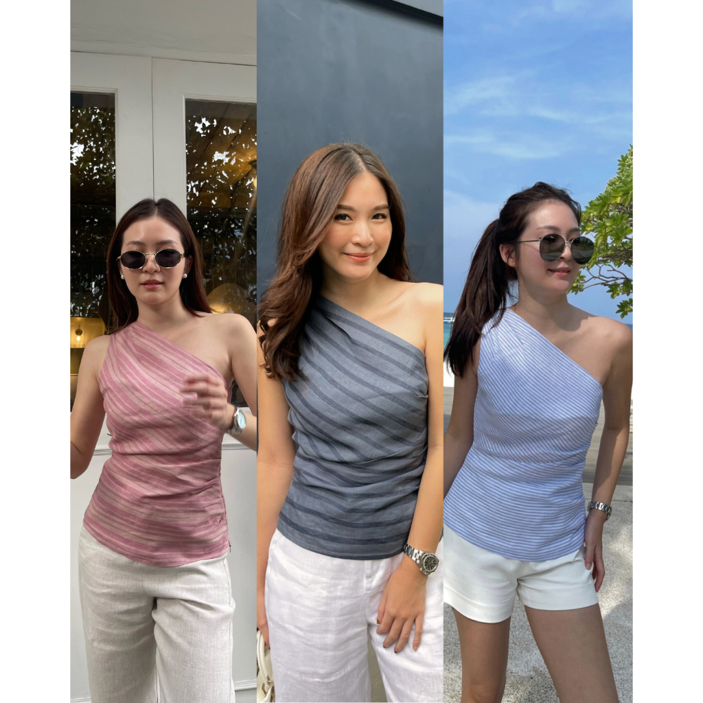 GRIS One-Shoulder Gena Top