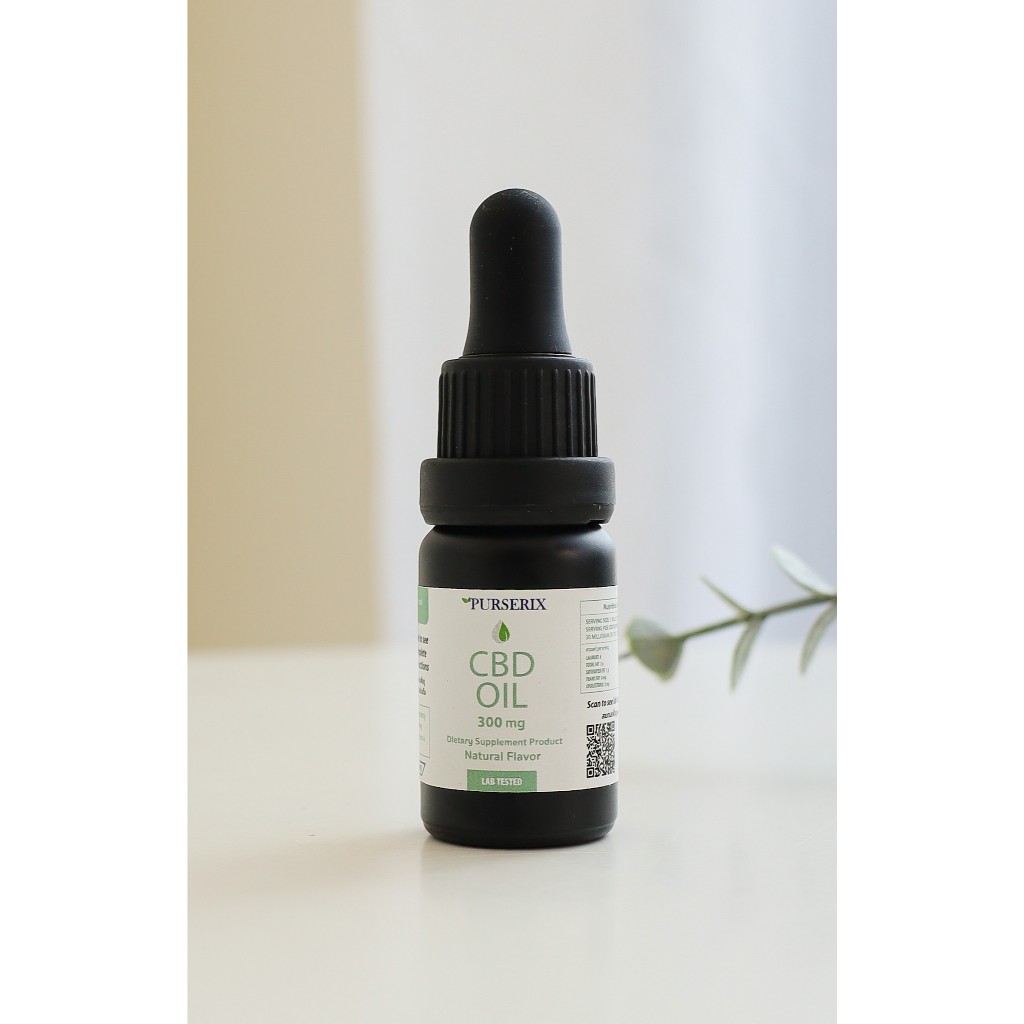 PurSerix™ เพอร์เซอริกซ์ ผลิตภัณฑ์เสริมอาหาร ซีบีดี พลัส เอ็มซีที ออยล์ CBD 300mg Plus MCT Oil - Natu