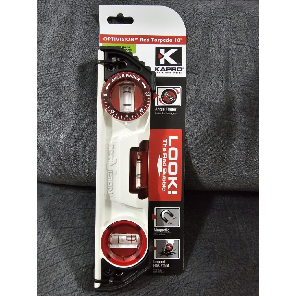 ระดับน้ำ OPTIVISION Red Torpedo 10" 935-25 KAPRO