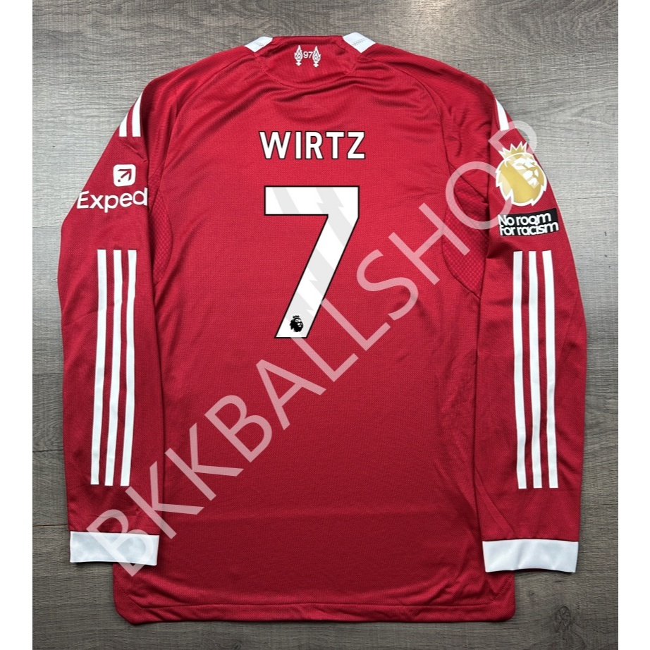 [Player] - เสื้อฟุตบอล ลิเวอร์ Home แขนยาว 2025/26 อาร์ม EPL เบอร์ชื่อ 7 WIRTZ 8 SZOBOSZLAI 9 ISAK 1