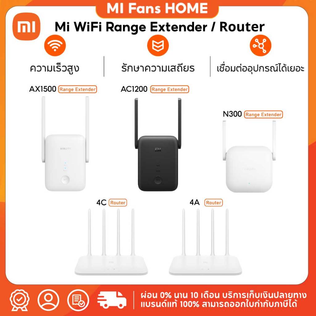 Xiaomi WiFi Range Extender AX1500 / AC1200 Wi-Fi Amplifier/WiFi Range Extender N300/Mi Router 4C/Mi 