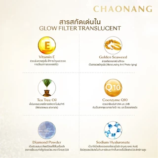 แป้งฝุ่นเจ้านาง Glow Filter - Chaonang Glow Filter Translucent Powder 6.5g.