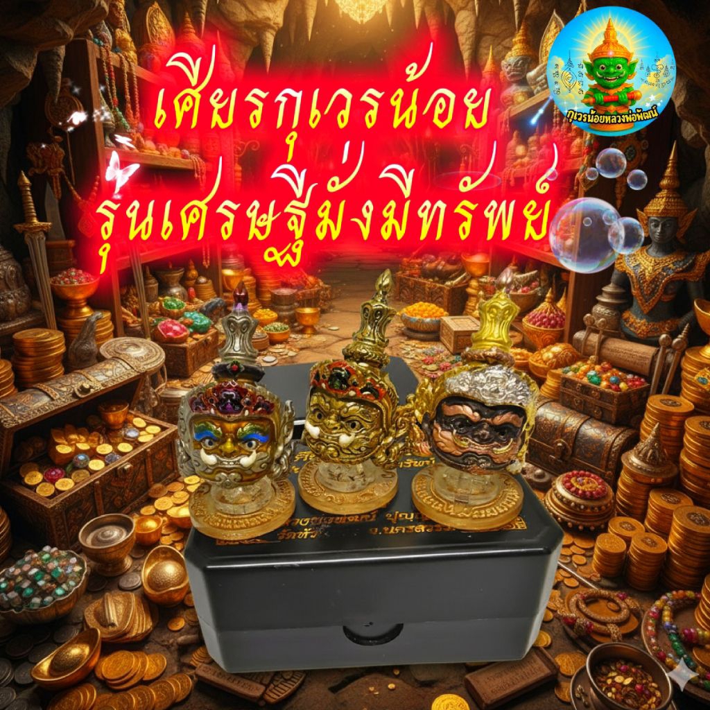 เศียรกุเวรน้อย รุ่นเศรษฐีมั่งมีทรัพย์ ขนาด 2นิ้ว
